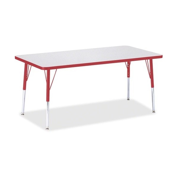 Jonti-Craft TABLE, RECTANGLE, 30X60, GY/RD JNT6408JCA008 - main